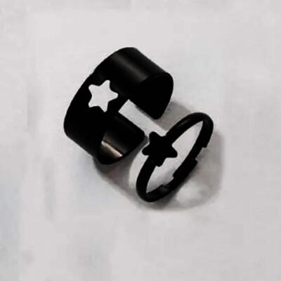 Black Star Couple Ring