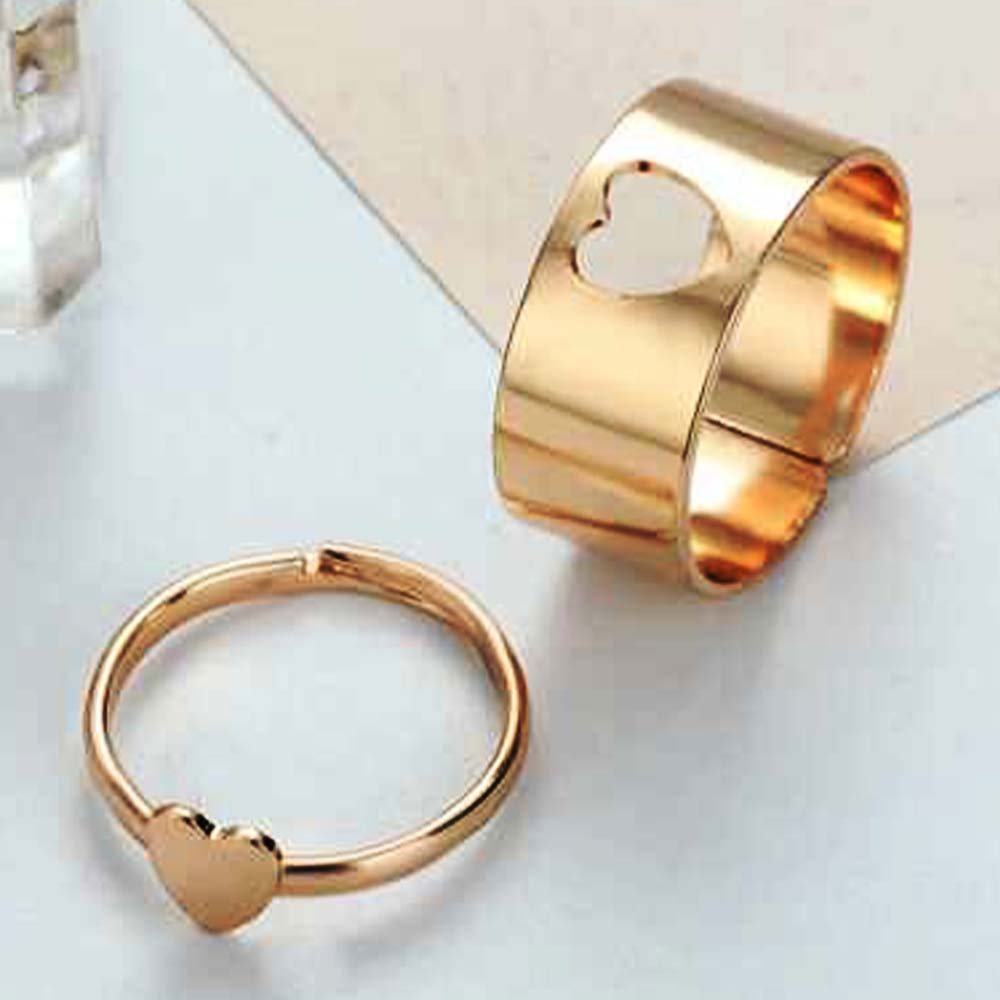 Copper Heart Couple Ring