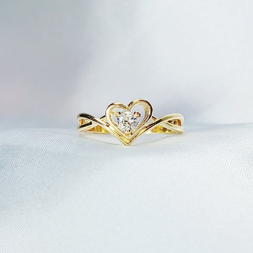 Diamond Golden Promise Ring - luxore - lifestyle - rings - 17