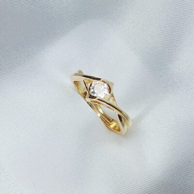 Diamond Golden Promise Ring - luxore - lifestyle - rings - 21