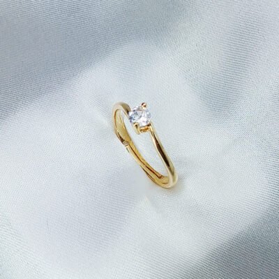 Diamond Golden Promise Ring - luxore - lifestyle - rings - 22
