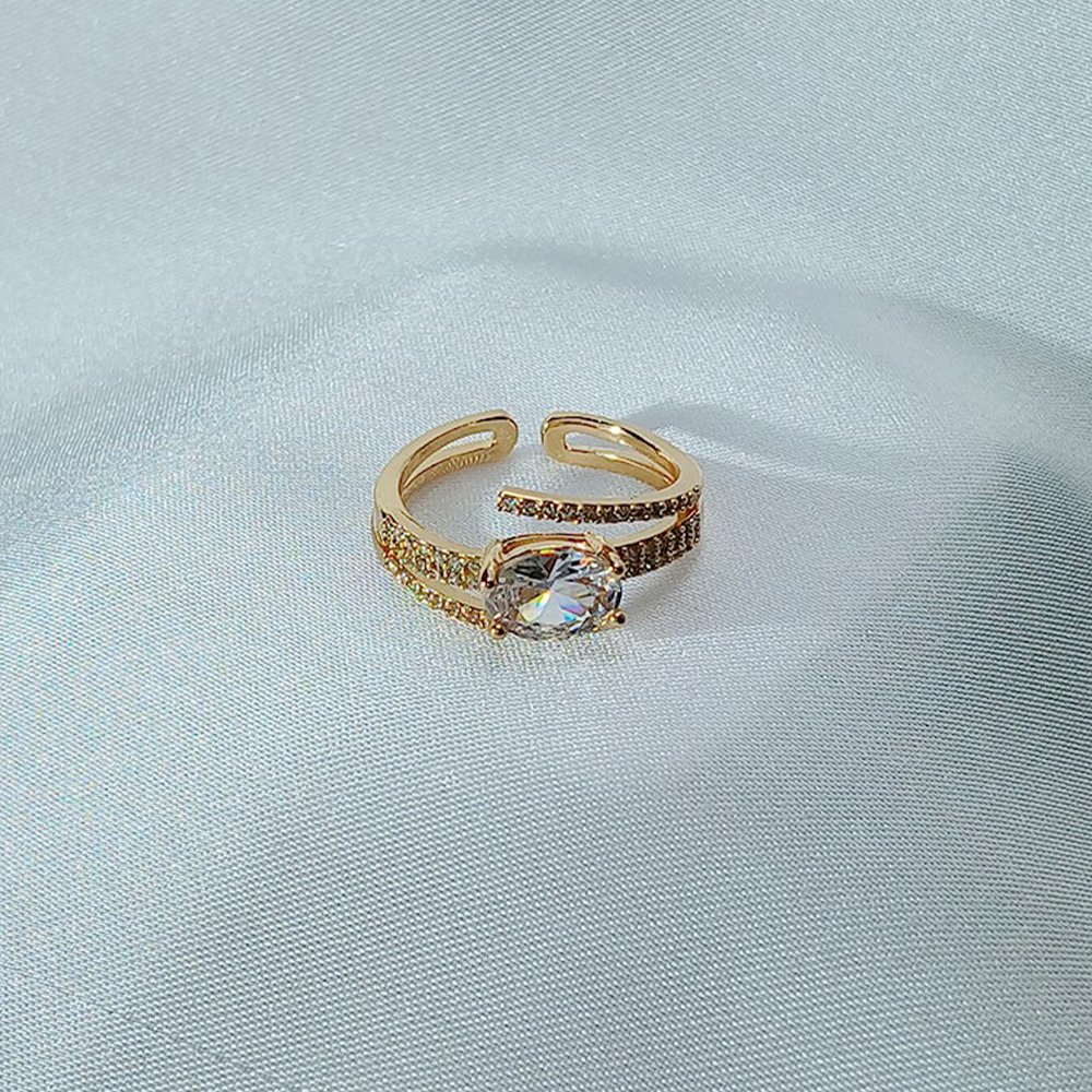 gold color white ring - luxore - rings - lifestyle - 1